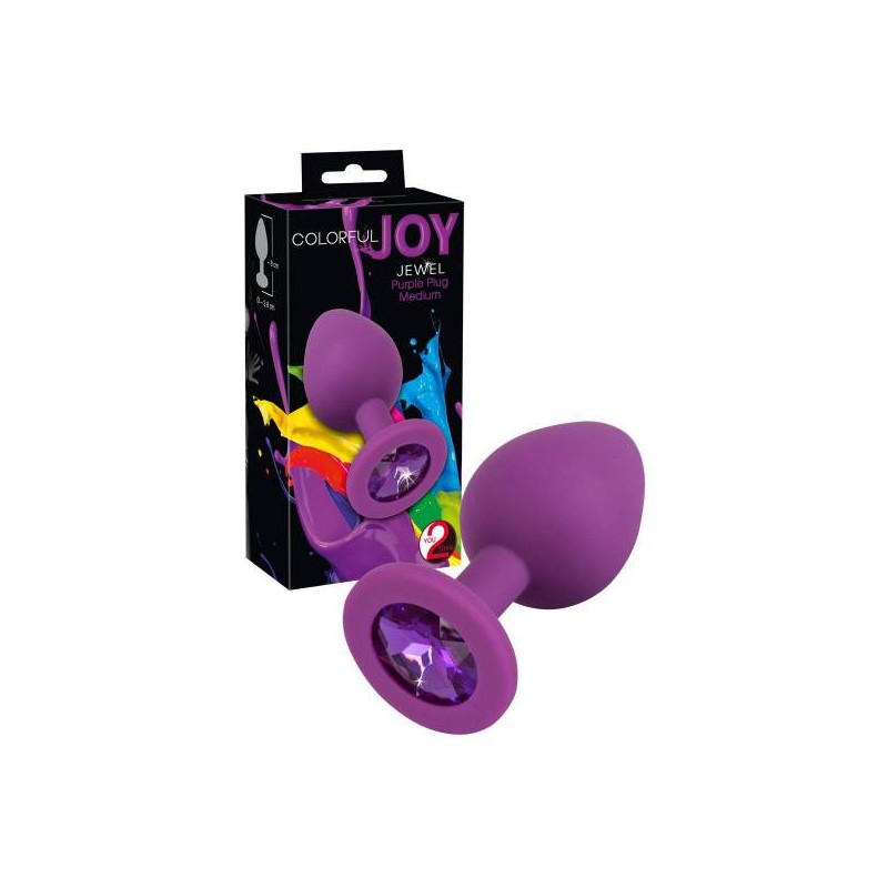 Silikonowy plug korek analny z kamyczkiem sex 7cm Silikonowy plug korek analny z kamyczkiem sex 7cm