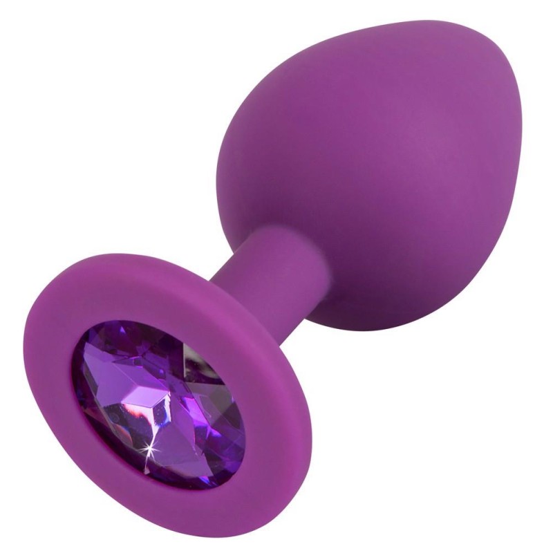 Silikonowy plug korek analny z kamyczkiem sex 7cm Silikonowy plug korek analny z kamyczkiem sex 7cm