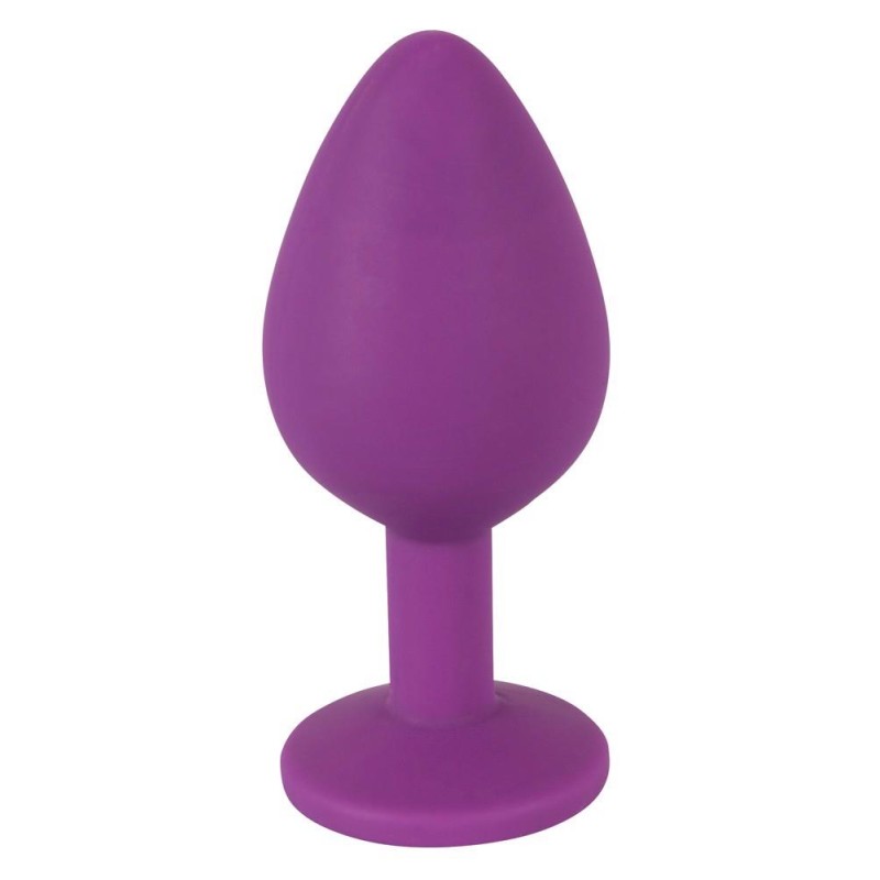 Silikonowy plug korek analny z kamyczkiem sex 7cm Silikonowy plug korek analny z kamyczkiem sex 7cm