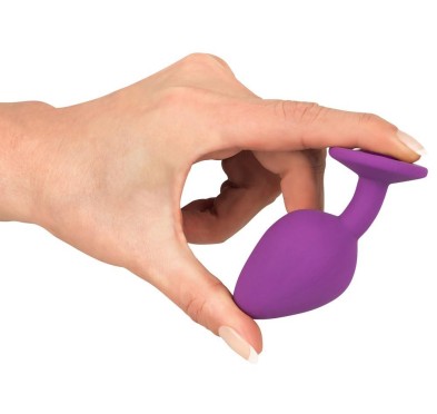 Silikonowy plug korek analny z kamyczkiem sex 7cm Silikonowy plug korek analny z kamyczkiem sex 7cm