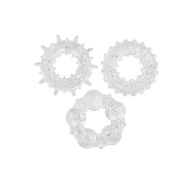 3 pierścienie na penisa kolce wypustki stymulacja