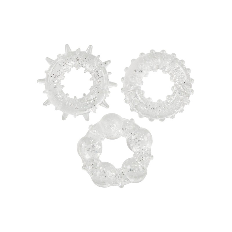 3 pierścienie na penisa kolce wypustki stymulacja