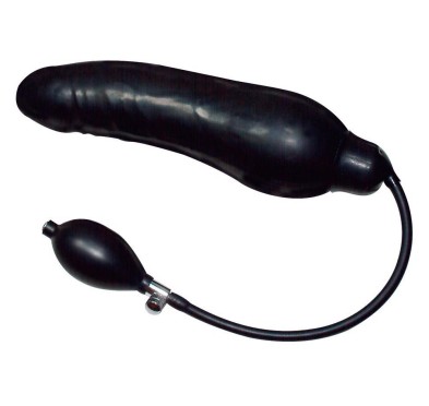 Nadmuchiwane żylaste dildo czarne gumowe Nadmuchiwane żylaste dildo czarne gumowe