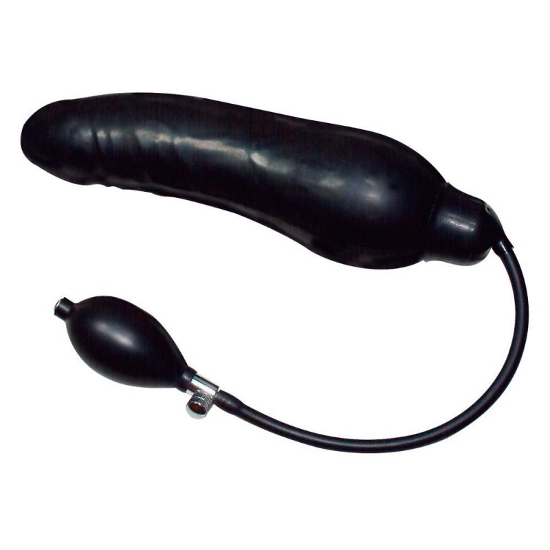 Nadmuchiwane żylaste dildo czarne gumowe Nadmuchiwane żylaste dildo czarne gumowe