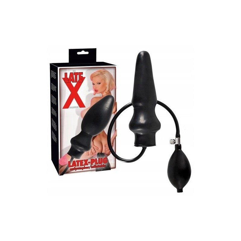 Lateksowy pompowany plug analny powiększany 20cm