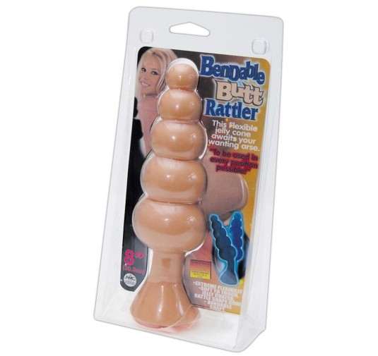 Sonda analna z kulkami do pupy sex przyssawka 20cm