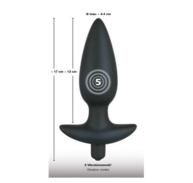Korek analny z wibracjami plug zatyczka 17cm 5tryb Korek analny z wibracjami plug zatyczka 17cm 5tryb