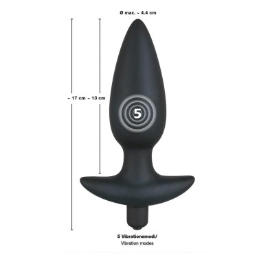 Korek analny z wibracjami plug zatyczka 17cm 5tryb Korek analny z wibracjami plug zatyczka 17cm 5tryb