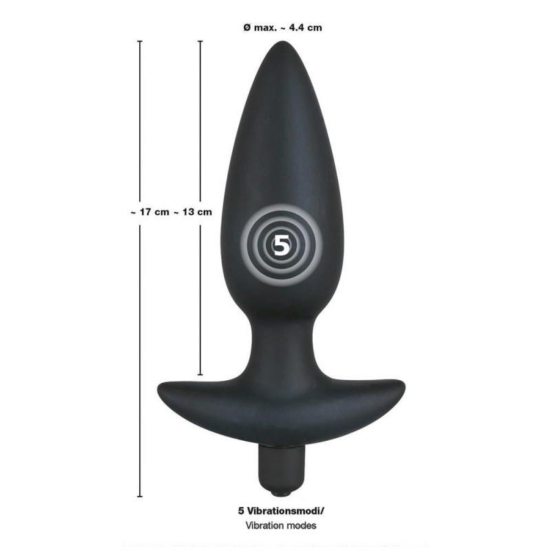 Korek analny z wibracjami plug zatyczka 17cm 5tryb Korek analny z wibracjami plug zatyczka 17cm 5tryb
