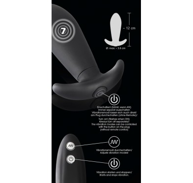 Stożkowa wtyczka analna plug korek wibracyjny 12cm Stożkowa wtyczka analna plug korek wibracyjny 12cm