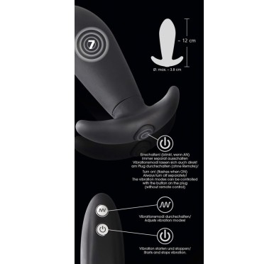 Stożkowa wtyczka analna plug korek wibracyjny 12cm Stożkowa wtyczka analna plug korek wibracyjny 12cm