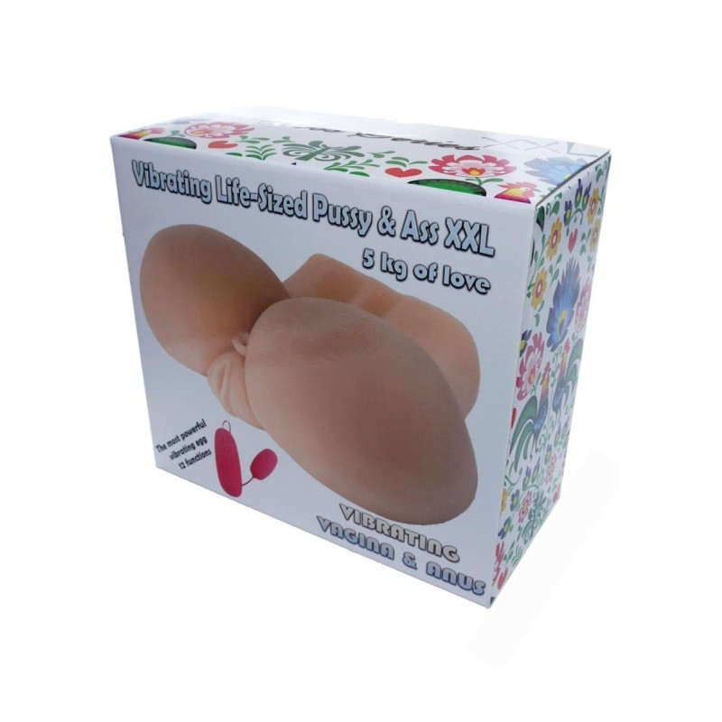 Masturbator realistyczny 2 otwory wibracje 5kg xxl Masturbator realistyczny 2 otwory wibracje 5kg xxl