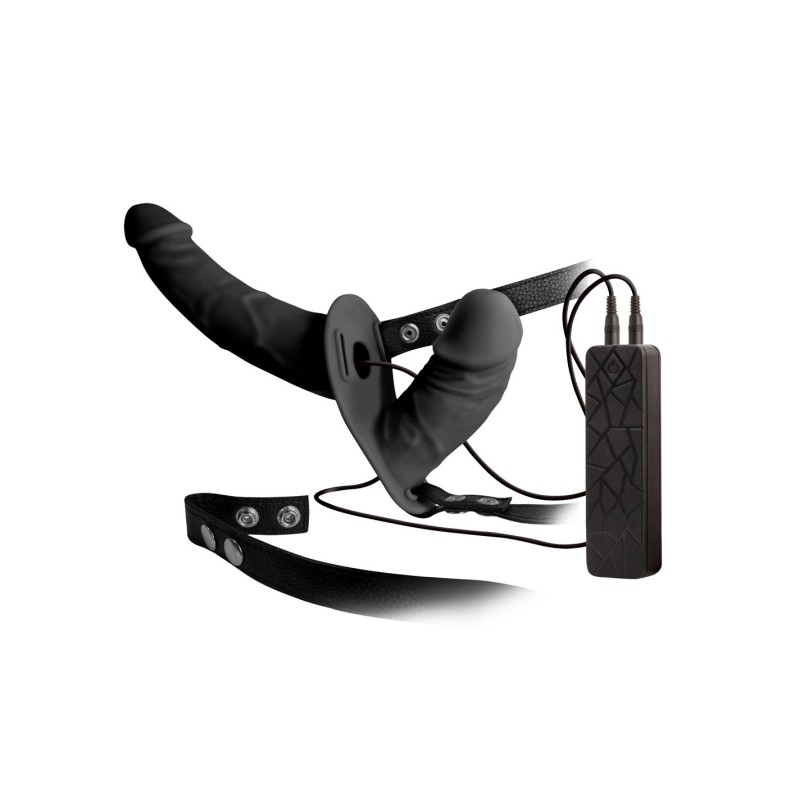 Realistyczny strapon wibrujący podwójny 10tryb 17c