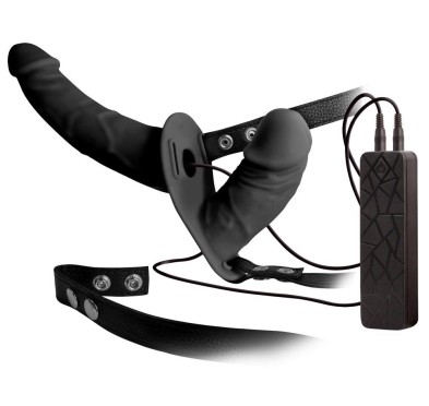 Realistyczny strapon wibrujący podwójny 10tryb 17c