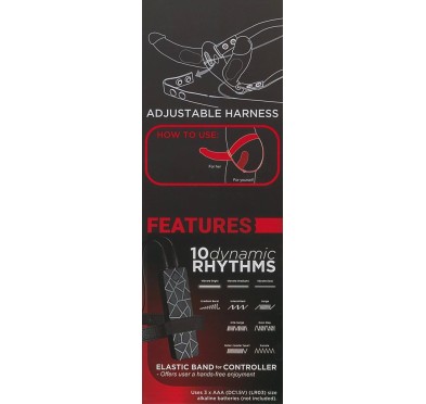 Realistyczny strapon wibrujący podwójny 10tryb 17c