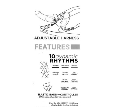 Realistyczny strapon wibrujący podwójny 10tryb 17c