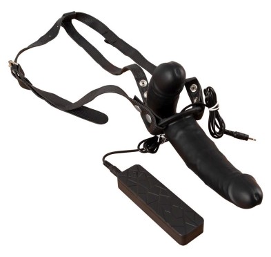 Realistyczny strapon wibrujący podwójny 10tryb 17c