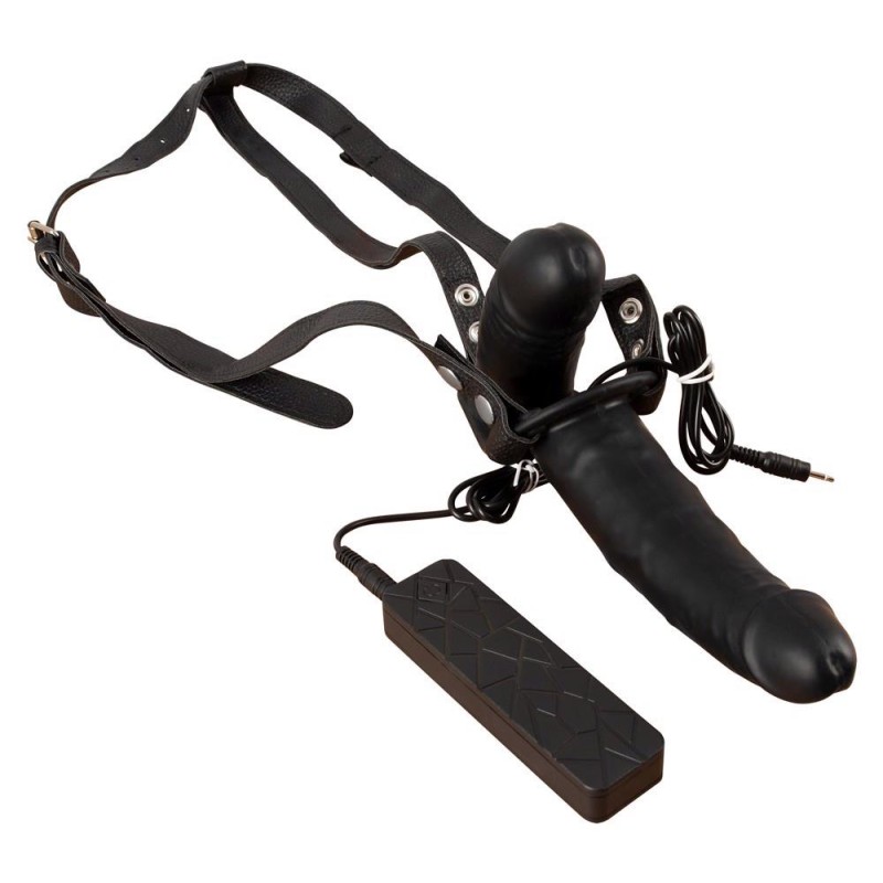 Realistyczny strapon wibrujący podwójny 10tryb 17c