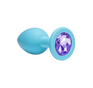 Silikonowy korek analny z kamieniem ozdobnym 8cm Silikonowy korek analny z kamieniem ozdobnym 8cm