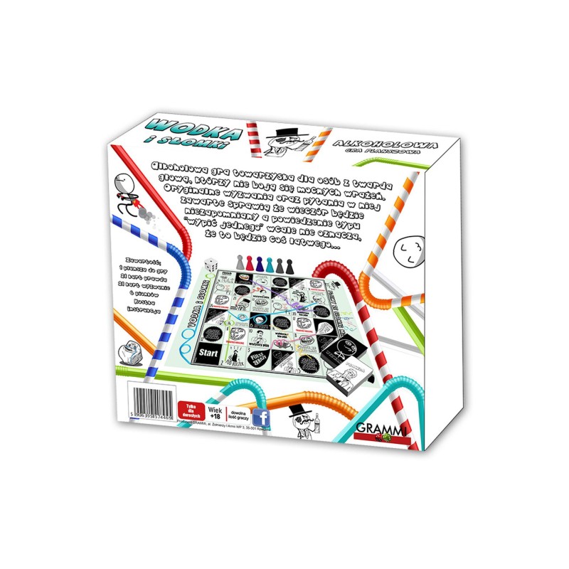 Gra imprezowa towarzyska alkoholowa wódka i słomki Gra imprezowa towarzyska alkoholowa wódka i słomki