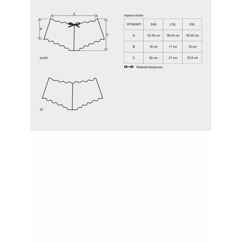Szorty erotyczne kuszące koronkowe obsessive xxl Szorty erotyczne kuszące koronkowe obsessive xxl