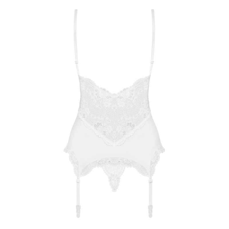 Koronkowy gorset stringi komplet obsessive s/m Koronkowy gorset stringi komplet obsessive s/m
