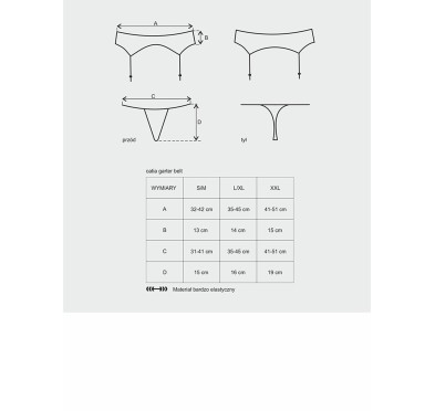 Komplet pas do pończoch sex stringi obsessive l/xl Komplet pas do pończoch sex stringi obsessive l/xl