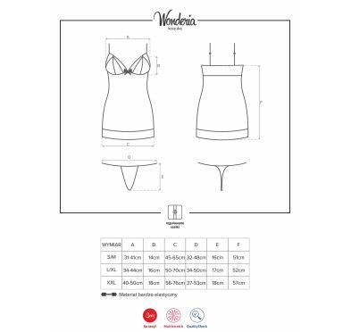Przejrzysta koszulka komplet stringi wonderia s/m Przejrzysta koszulka komplet stringi wonderia s/m