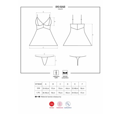 Czarna sex koszulka stringi komplet obsessive l/xl Czarna sex koszulka stringi komplet obsessive l/xl