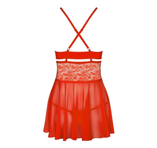 Czerwony komplet koszulka stringi obsessive s/m