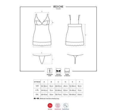 Zmysłowy komplet koszulka stringi obsessive l/xl Zmysłowy komplet koszulka stringi obsessive l/xl