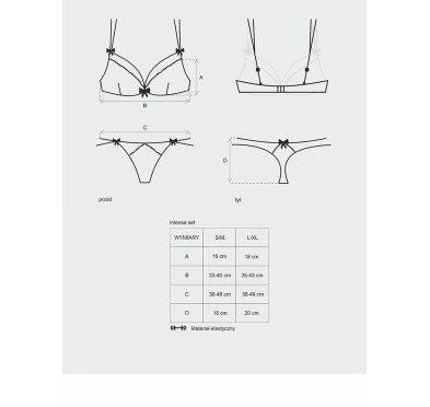 Koronkowy sex komplet stanik stringi intensa s/m Koronkowy sex komplet stanik stringi intensa s/m