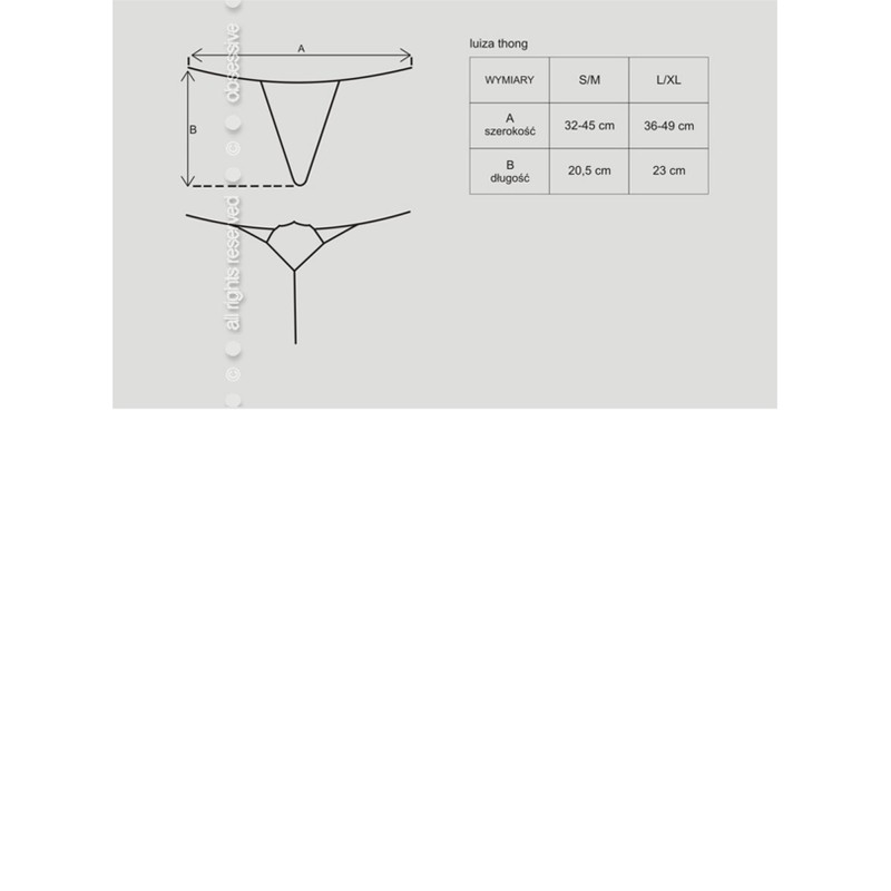 Stringi haft przejrzysta siateczka obsessive l/xl