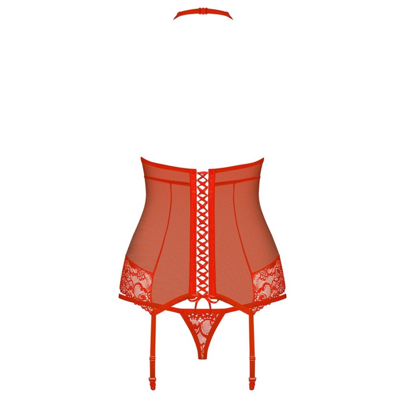 Czerwony gorset stringi sex komplet obsessive s/m Czerwony gorset stringi sex komplet obsessive s/m