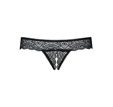 Stringi koronkowe rozcięte w kroku obsessive L/XL