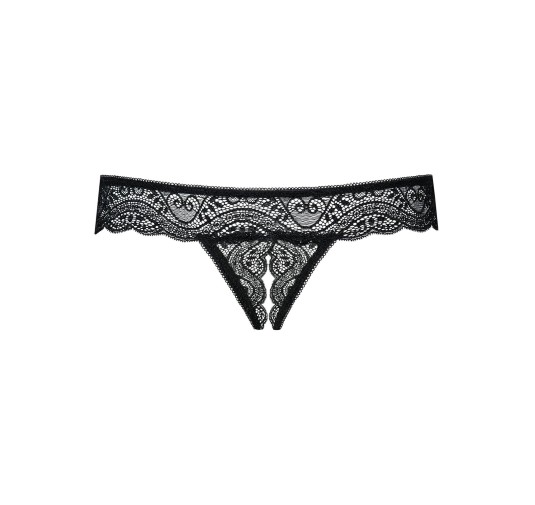 Stringi koronkowe rozcięte w kroku obsessive L/XL