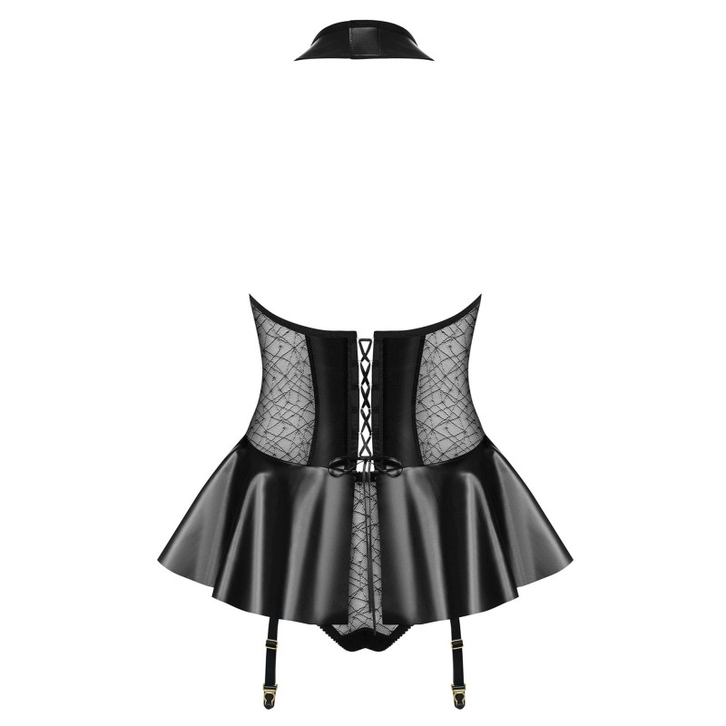 Gorset ze spódniczką figi komplet obsessive l/xl Gorset ze spódniczką figi komplet obsessive l/xl