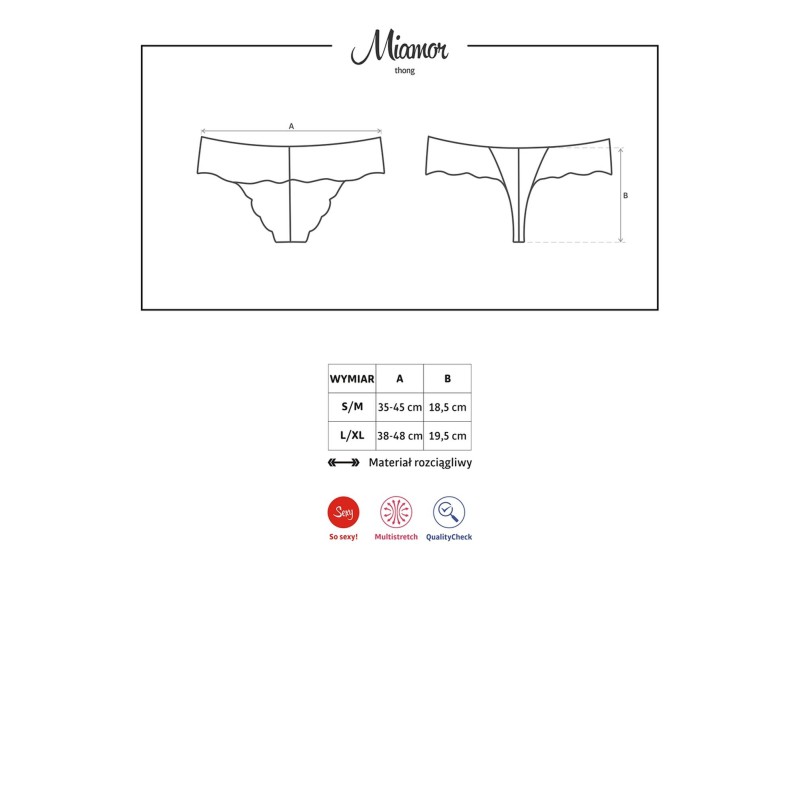 Koronkowe majtki stringi obsessive miamor l/xl Koronkowe majtki stringi obsessive miamor l/xl