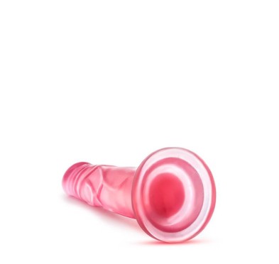 Różowe miękkie dildo z mocną przyssawką 17 cm