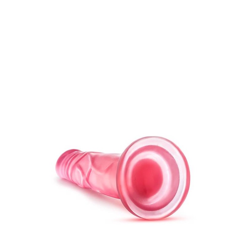 Różowe miękkie dildo z mocną przyssawką 17 cm