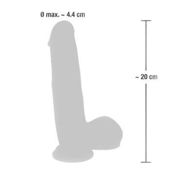 Duże grube dildo jak żywy penis na przyssawce 20cm Duże grube dildo jak żywy penis na przyssawce 20cm