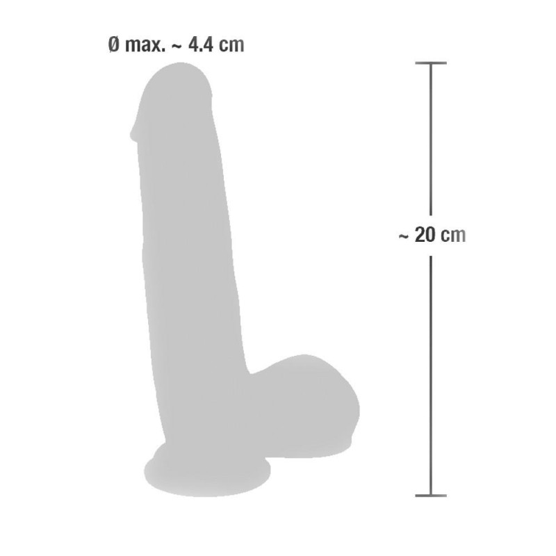 Duże grube dildo jak żywy penis na przyssawce 20cm Duże grube dildo jak żywy penis na przyssawce 20cm