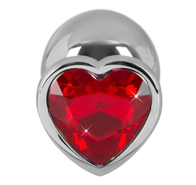Metalowy stalowy sex korek analny z sercem 9cm