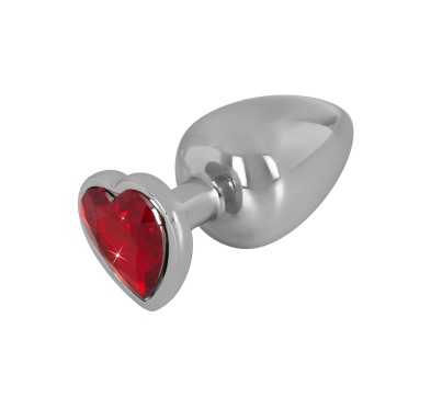 Metalowy stalowy sex korek analny z sercem 9cm