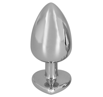 Metalowy stalowy sex korek analny z sercem 9cm