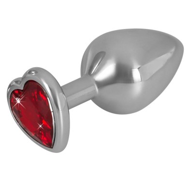 Ozdobny korek analny z sercem kryształek plug 8cm Ozdobny korek analny z sercem kryształek plug 8cm