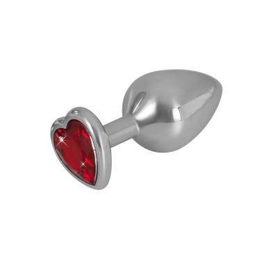Ozdobny korek analny z sercem kryształek plug 8cm Ozdobny korek analny z sercem kryształek plug 8cm