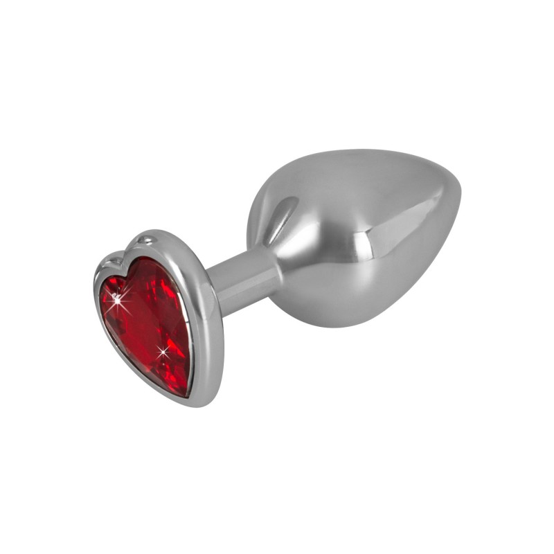 Ozdobny korek analny z sercem kryształek plug 8cm Ozdobny korek analny z sercem kryształek plug 8cm
