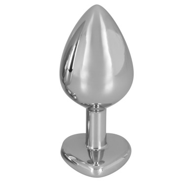 Ozdobny korek analny z sercem kryształek plug 8cm Ozdobny korek analny z sercem kryształek plug 8cm