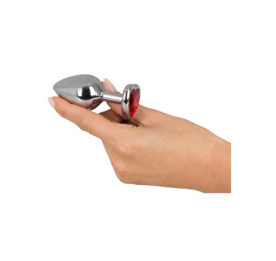 Ozdobny korek analny z sercem kryształek plug 8cm Ozdobny korek analny z sercem kryształek plug 8cm